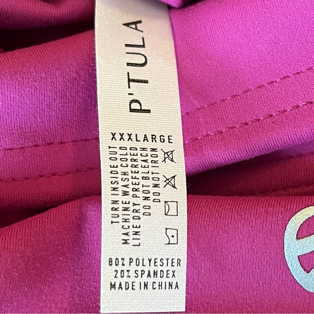 P'tula Raspberry Cross Back Sports Bra 3X - Picture 5 of 5